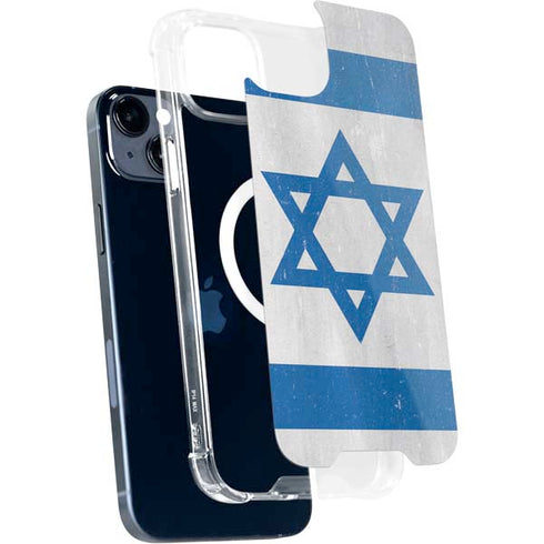 Israel Flag Distressed iPhone 15 Plus MagSafe Case